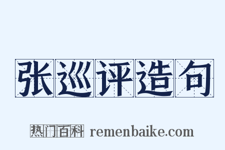 张巡评造句是什么意思的图片